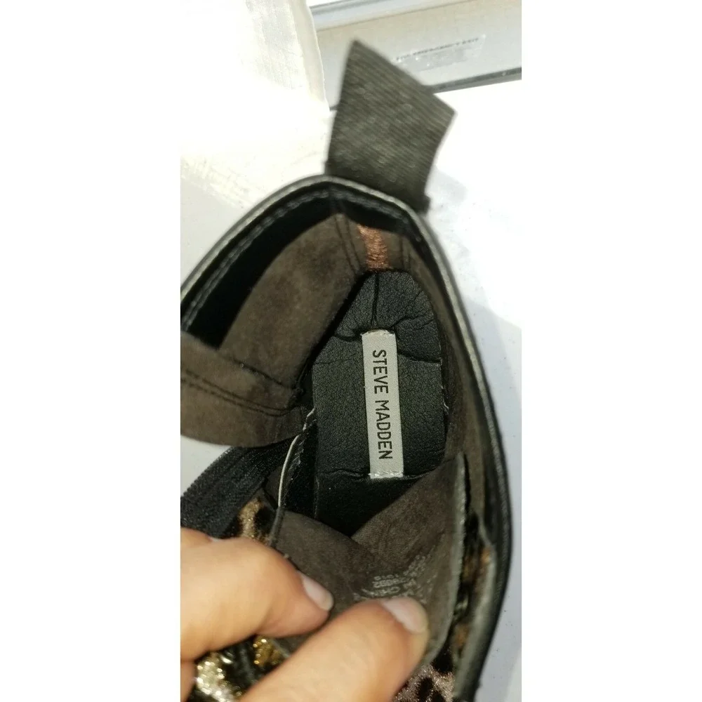 Steve Madden Leopard Jsashaa Girls‎ Boots Sz.5 Sparkle Rain Boots
